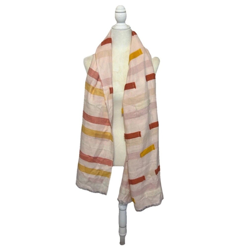 NWT J Crew Long Striped Acrylic Blanket Scarf Women Lightweight Beach